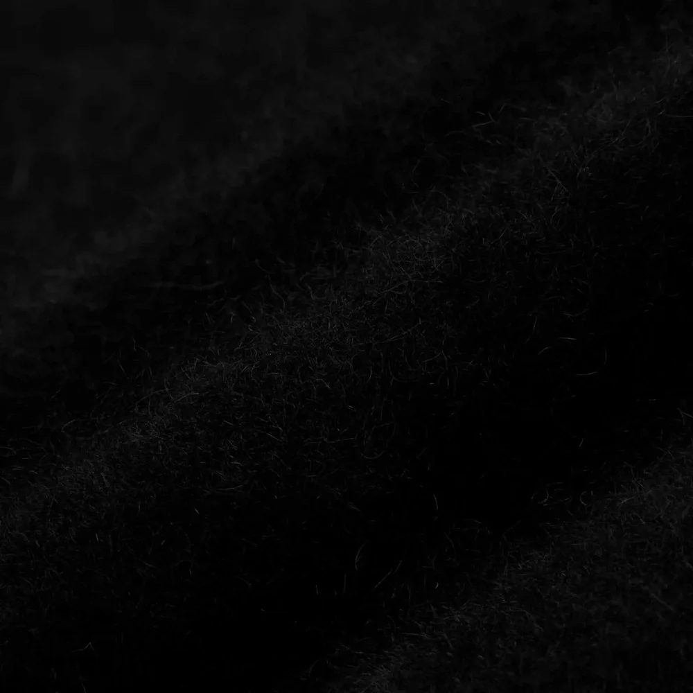 MO&Co. Wool Deep V-Neck Loose Sweater Black Minimalist Size M